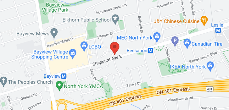 map of #410 -676 SHEPPARD AVE E